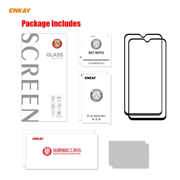 2 PCS ENKAY Hat-Prince Full Glue 0.26mm 9H 2.5D Tempered Glass Full Coverage Film, For Galaxy A01 2 PCS, For  Galaxy A11 / M11 2 PCS, For Galaxy A21s 2pcs, For Galaxy A31 2 PCS