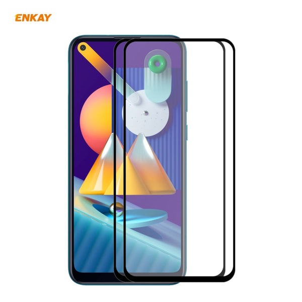 2 PCS ENKAY Hat-Prince Full Glue 0.26mm 9H 2.5D Tempered Glass Full Coverage Film, For Galaxy A01 2 PCS, For  Galaxy A11 / M11 2 PCS, For Galaxy A21s 2pcs, For Galaxy A31 2 PCS