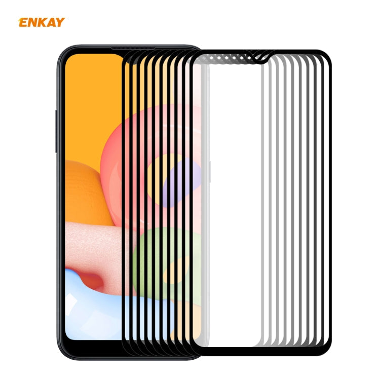 10 PCS ENKAY Hat-Prince Full Glue 0.26mm 9H 2.5D Tempered Glass Full Coverage Film, For Galaxy A01 10 PCS, For Galaxy A11 / M11 10 PCS, For Galaxy A21s 10pcs, For Galaxy A31 10 PCS, For Galaxy A41 10 PCS