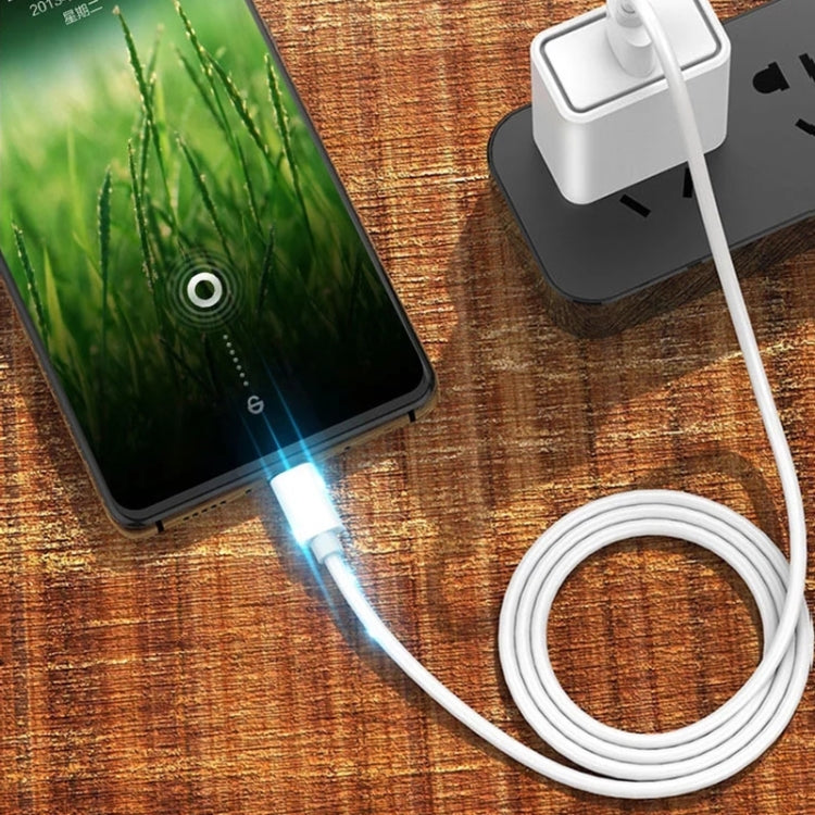 2.4A USB Male to Micro USB Male Interface Charge Cable, Length: 1m(White)