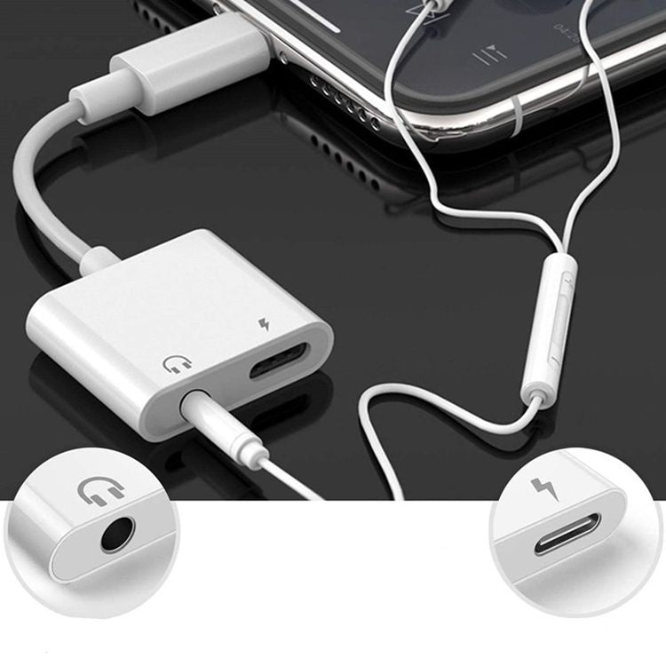 2 in 1 USB-C Adapter with 3.5mm Headphone Jack, Compatible for iPad Pro and Type-C Jack Phone
