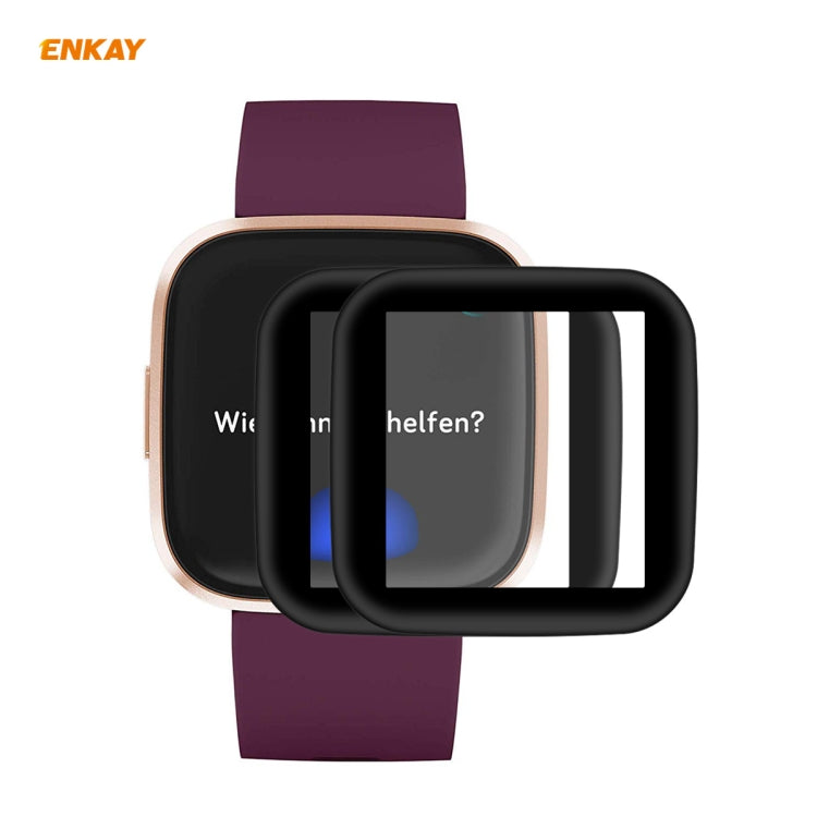 2 PCS ENKAY Hat-Prince 3D Full Screen Soft PC Edge + PMMA HD Screen Protector Film, For Huawei Watch GT 2 42mm, For Samsung Galaxy Active 2 40mm, For Samsung Galaxy Active 2 44mm, For Xiaomi Mi Band 4, For Fitbit Versa 2