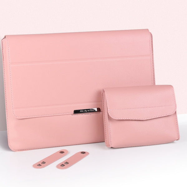 4 in 1 Uuniversal Laptop Holder PU Waterproof Protection Wrist Laptop Bag, 11/12inch, 13/14inch, 15/16inch