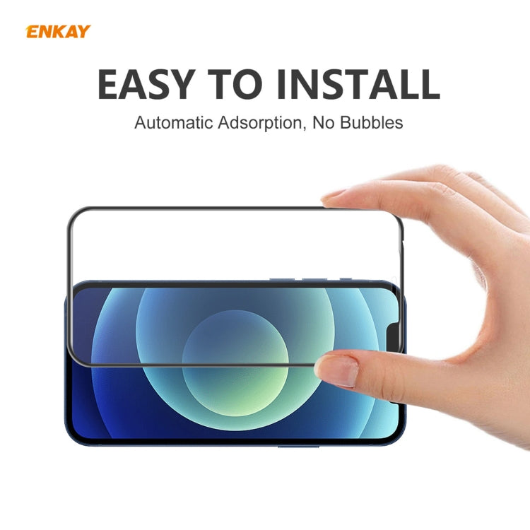 2 PCS ENKAY Hat-Prince Anti-drop Full Glue Tempered Glass Full Screen Film Anti-fall Protector, For iPhone 12 mini (2 PCS), For iPhone 12 / 12 Pro(2 PCS), For iPhone 12 Pro Max(2 PCS)