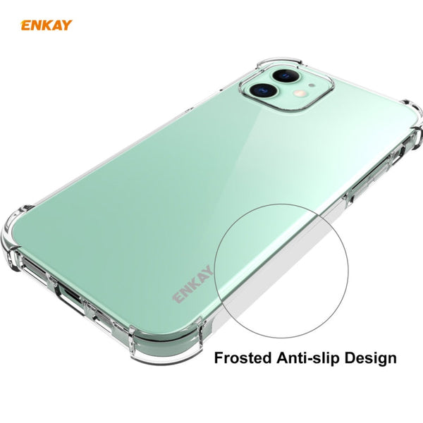 Hat-Prince ENKAY 2 in 1 Clear TPU Soft Case Shockproof Cover + 0.26mm 9H 2.5D Full Glue Full Coverage Tempered Glass Protector Film, For iPhone 12 mini, For iPhone 12 / 12 Pro, For iPhone 12 Pro Max