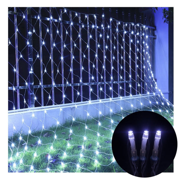 4x6m 672 LEDs Waterproof Fishing Net Lights Curtain String Lights Fairy Wedding Party Holiday Decoration Lamps 220V, EU Plug