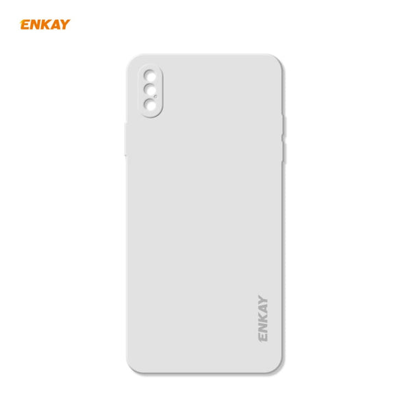ENKAY ENK-PC071 Hat-Prince Liquid Silicone Straight Edge Shockproof Protective Case For iPhone XS / X, For iPhone XS