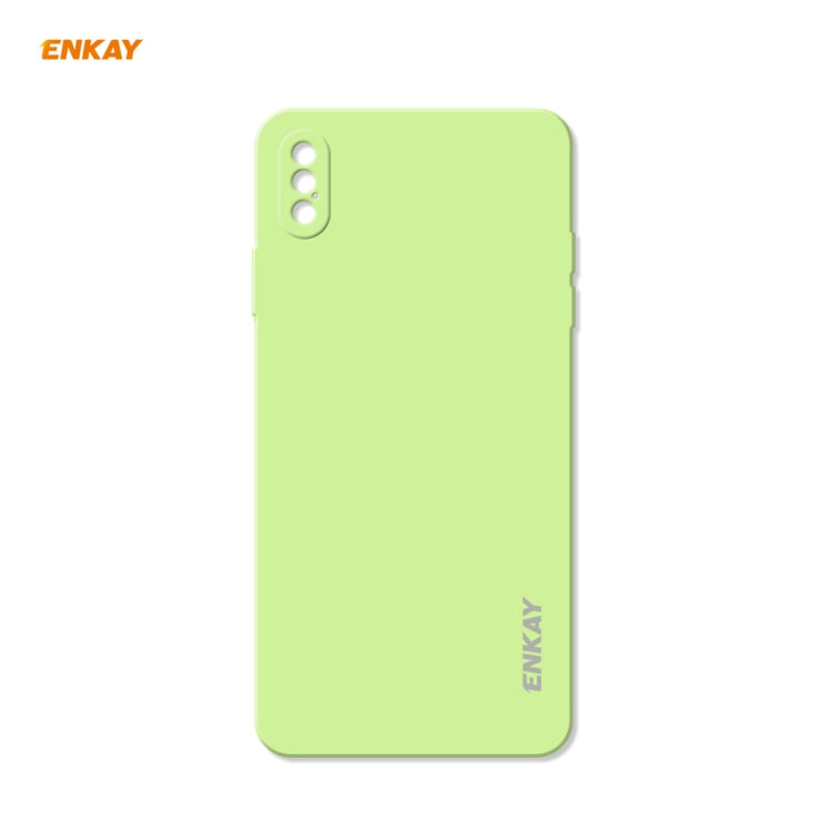 ENKAY ENK-PC071 Hat-Prince Liquid Silicone Straight Edge Shockproof Protective Case For iPhone XS / X, For iPhone XS