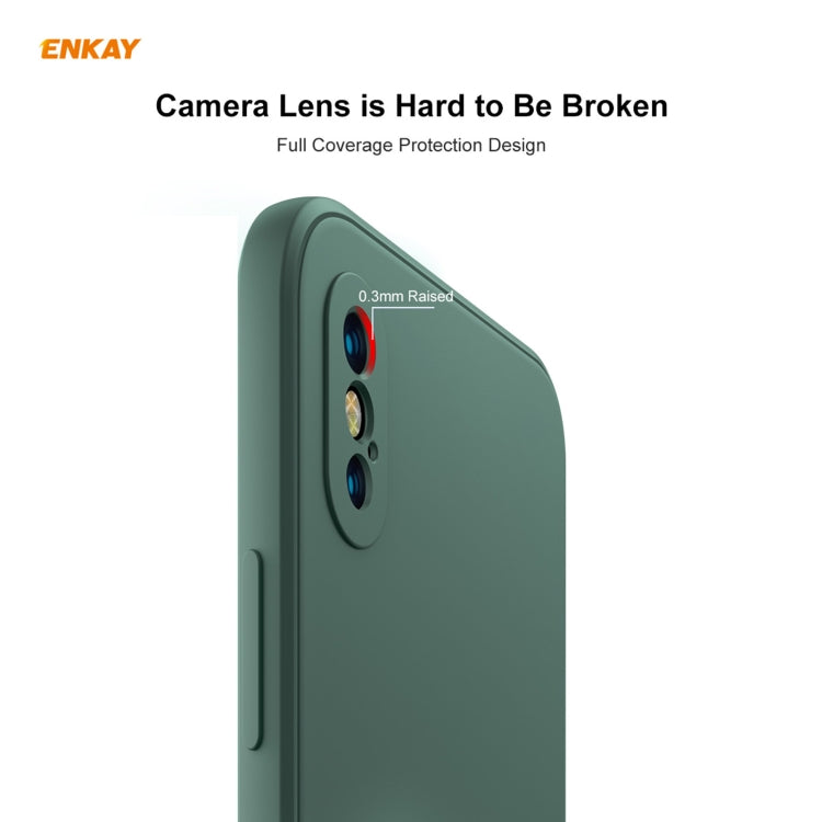 ENKAY ENK-PC071 Hat-Prince Liquid Silicone Straight Edge Shockproof Protective Case For iPhone XS / X, For iPhone XS