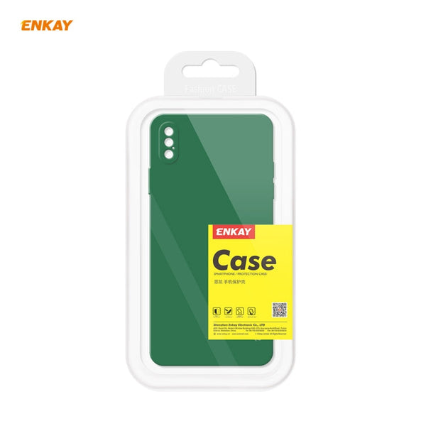 ENKAY ENK-PC071 Hat-Prince Liquid Silicone Straight Edge Shockproof Protective Case For iPhone XS / X, For iPhone XS