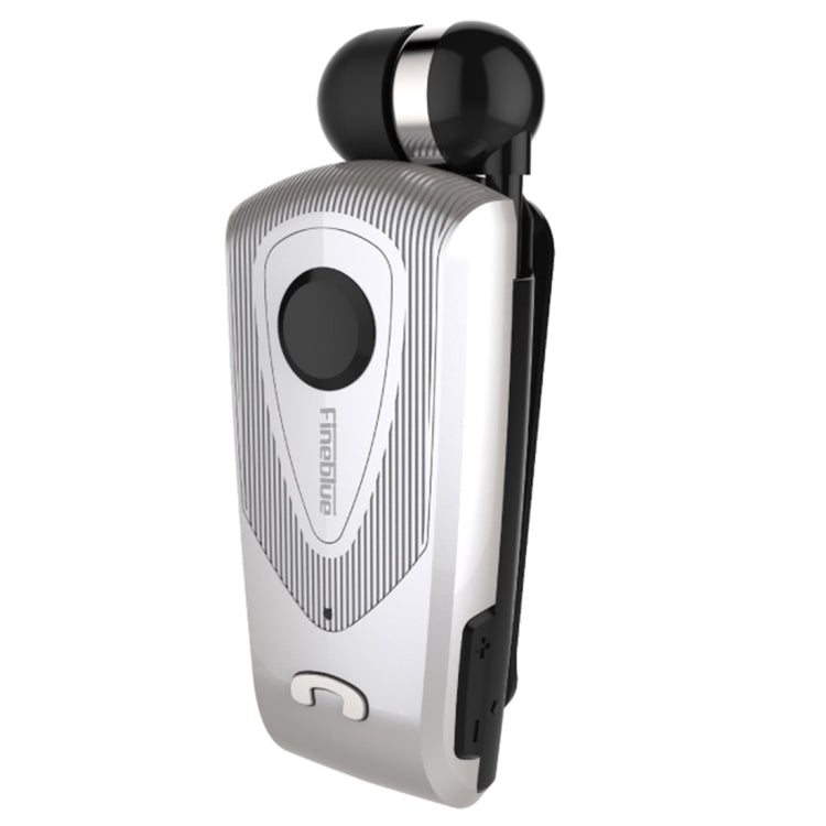 F930 CSR4.1 Retractable Cable Caller Vibration Reminder Anti-theft Bluetooth Headset, Black, Silver