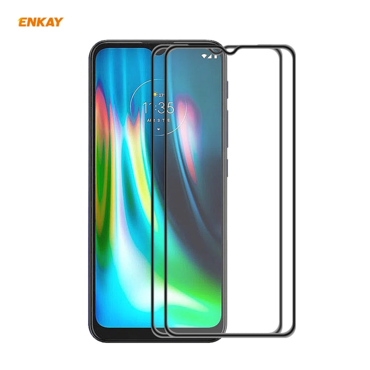 2 PCS ENKAY Hat-Prince Anti-drop Full Glue Tempered Glass Full Screen Film Anti-fall Protector