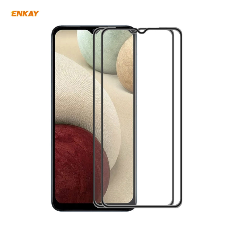 2 PCS ENKAY Hat-Prince Anti-drop Full Glue Tempered Glass Full Screen Film Anti-fall Protector