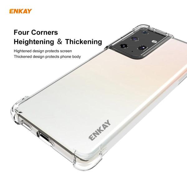 Hat-Prince ENKAY Clear TPU Shockproof Case Soft Anti-slip Cover + 3D Full Screen PET Curved Hot Bending HD Screen Protector Soft Film, Support Fingerprint Unlock