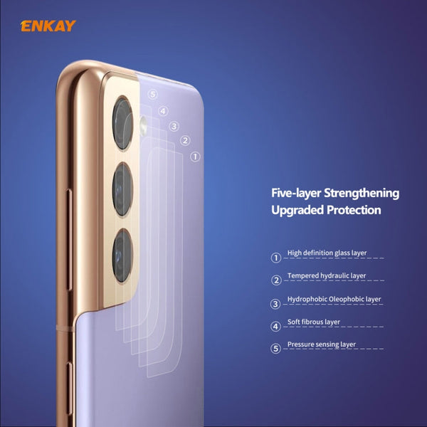 10 PCS ENKAY Hat-Prince 0.2mm 9H 2.15D Round Edge Rear Camera Lens Tempered Glass Film Protector, For Samsung Galaxy S21(10 PCS), For Samsung Galaxy S21+(10 PCS), For Samsung Galaxy S21 Ultra(10 PCS)