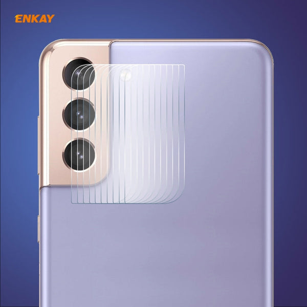 10 PCS ENKAY Hat-Prince 0.2mm 9H 2.15D Round Edge Rear Camera Lens Tempered Glass Film Protector, For Samsung Galaxy S21(10 PCS), For Samsung Galaxy S21+(10 PCS), For Samsung Galaxy S21 Ultra(10 PCS)