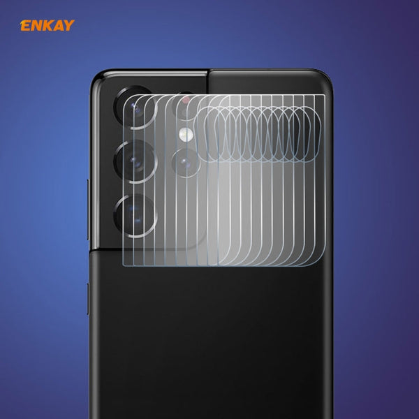 10 PCS ENKAY Hat-Prince 0.2mm 9H 2.15D Round Edge Rear Camera Lens Tempered Glass Film Protector, For Samsung Galaxy S21(10 PCS), For Samsung Galaxy S21+(10 PCS), For Samsung Galaxy S21 Ultra(10 PCS)