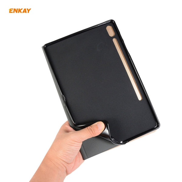 For Samsung Galaxy Tab S7 11.0 T870 / T875 ENKAY Horizontal Flip PU Leather + TPU Smart Case with Holder & Sleep / Wake-up Function, For Samsung Galaxy Tab S8 / Galaxy Tab S7 11.0 T870