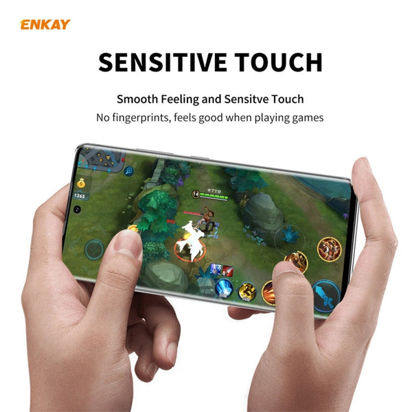 For Samsung Galaxy S21 Ultra ENKAY Hat-Prince 0.26mm 9H 3D Explosion-proof Full Screen Curved Heat Bending Tempered Glass Film