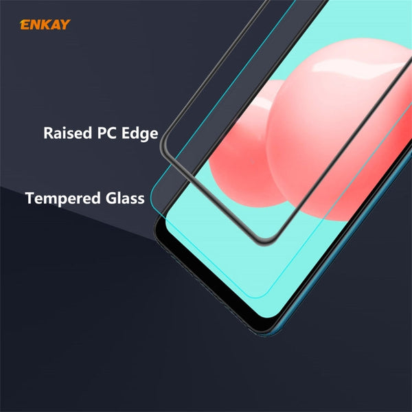 2 PCS ENKAY Hat-Prince Anti-drop Full Glue Tempered Glass Full Screen Film Anti-fall Protector, For Samsung Galaxy A32 5G / M12 / A12, For Samsung Galaxy A52 4G / 5G, For Samsung Galaxy A72 4G / 5G