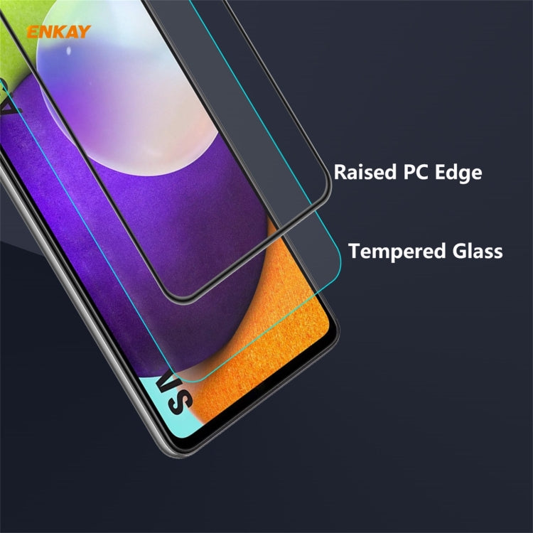 5 PCS ENKAY Hat-Prince Anti-drop Full Glue Tempered Glass Full Screen Film Anti-fall Protector, For Samsung Galaxy A52 4G / 5G, For Samsung Galaxy A72 4G / 5G, For Samsung Galaxy A32 5G / M12 / A12
