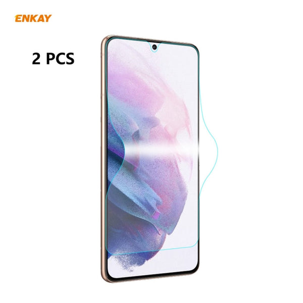 2 PCS ENKAY Hat-Prince 0.1mm 3D Full Screen Protector Explosion-proof Hydrogel Film, For Samsung Galaxy S21 5G, For Samsung Galaxy S21+ 5G, For Samsung Galaxy S21 Ultra 5G
