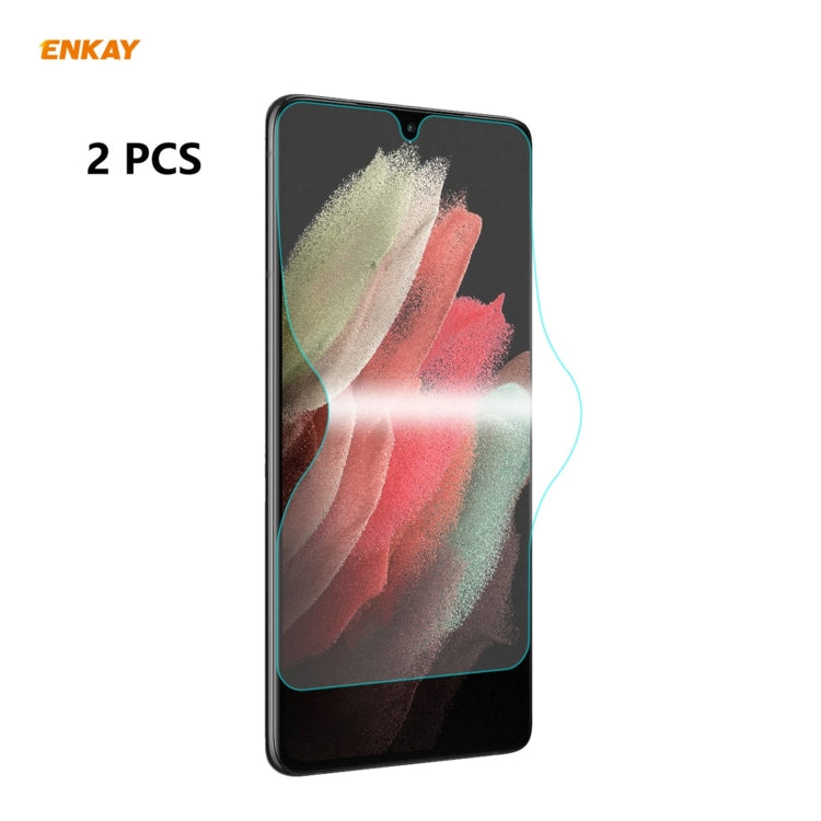 2 PCS ENKAY Hat-Prince 0.1mm 3D Full Screen Protector Explosion-proof Hydrogel Film, For Samsung Galaxy S21 5G, For Samsung Galaxy S21+ 5G, For Samsung Galaxy S21 Ultra 5G