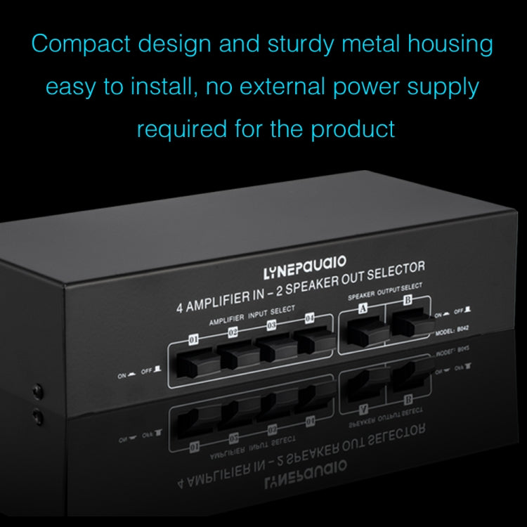 4 Input 2 Output Power Amplifier And Speaker Switcher Speaker Switch Splitter Comparator 300W Per Channel Without Loss Of Sound Quality, 4 In 2 Out