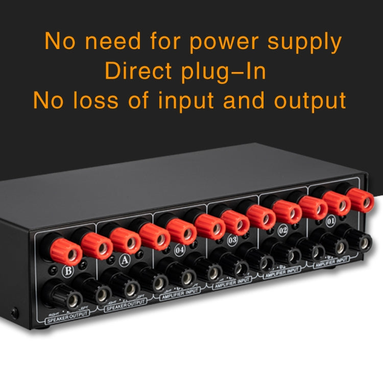 4 Input 2 Output Power Amplifier And Speaker Switcher Speaker Switch Splitter Comparator 300W Per Channel Without Loss Of Sound Quality, 4 In 2 Out