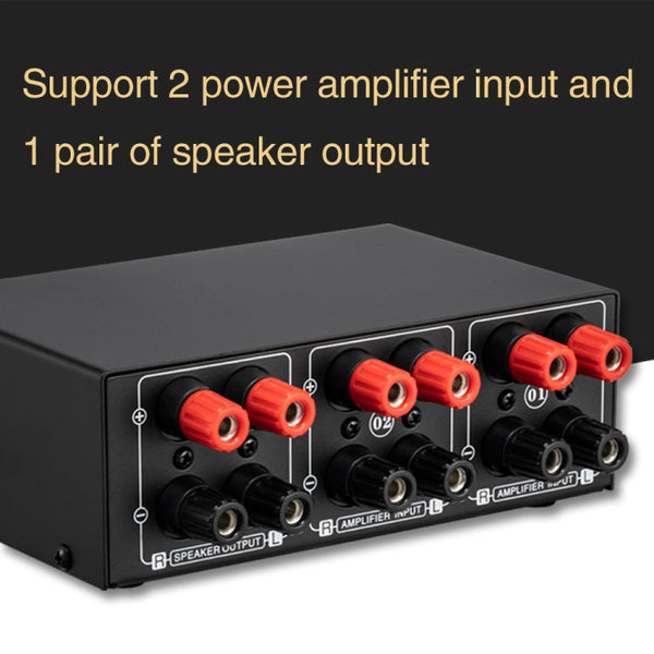 B051 2 Input And 1 Output Power Amplifier And Speaker Selection Switcher Output With Volume Adjustment 2 Power Amplifiers Audio Switcher Switch Distribution Comparator, B051