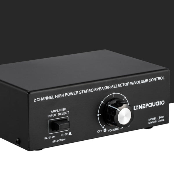 B051 2 Input And 1 Output Power Amplifier And Speaker Selection Switcher Output With Volume Adjustment 2 Power Amplifiers Audio Switcher Switch Distribution Comparator, B051