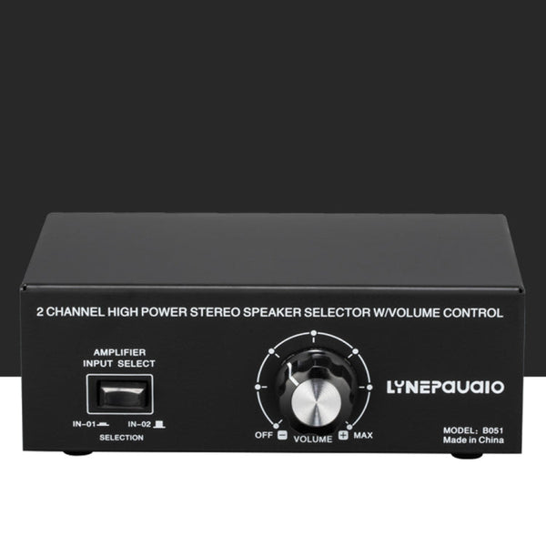 B051 2 Input And 1 Output Power Amplifier And Speaker Selection Switcher Output With Volume Adjustment 2 Power Amplifiers Audio Switcher Switch Distribution Comparator, B051