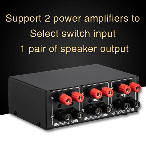 B051 2 Input And 1 Output Power Amplifier And Speaker Selection Switcher Output With Volume Adjustment 2 Power Amplifiers Audio Switcher Switch Distribution Comparator, B051