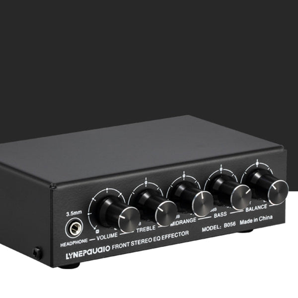 3-Channel Mixer Front Stereo Amplifier High / Mid / Bass Adjuster, USB 5V Power Supply, US Plug, B056