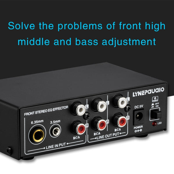 3-Channel Mixer Front Stereo Amplifier High / Mid / Bass Adjuster, USB 5V Power Supply, US Plug, B056