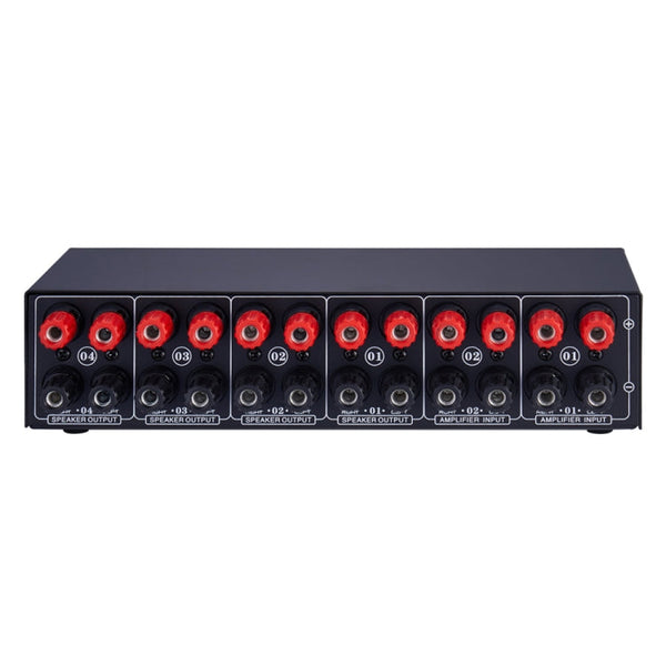 B032 2-in 4-out Power Amplifier Sound Switcher Speaker  Lossless Sound Quality 300W Per Channel Switch Distributor Comparator with Headset Monitoring Function / Audio Input