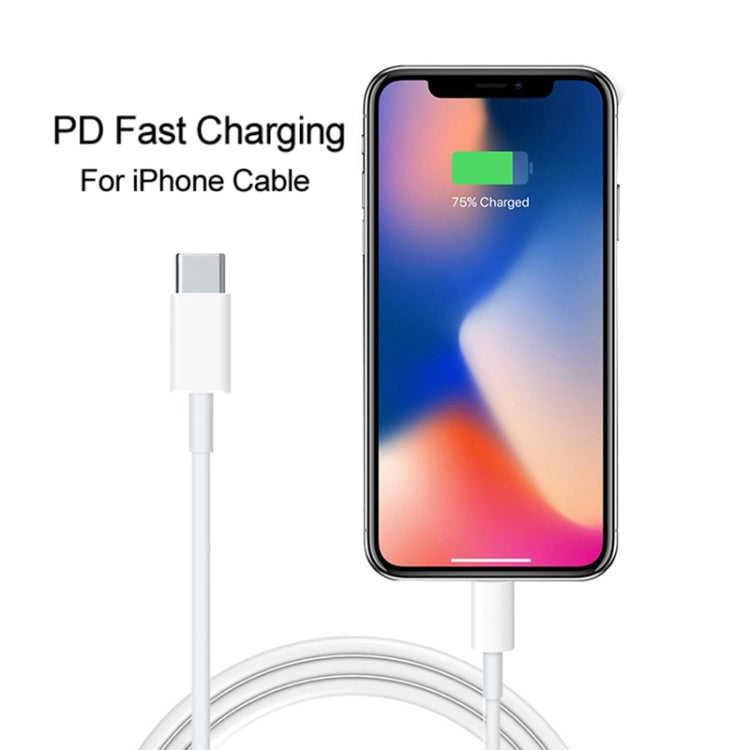 A2344 20W PD 3.0 Type-C / USB-C Folding Travel Charger + USB-C / Type-C to 8 Pin Fast Charging Data Cable Set, UK Plug, Length: 2m