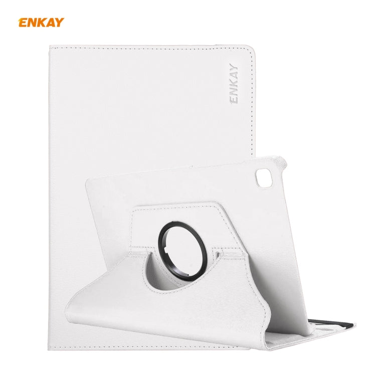 ENKAY ENK-8028 360 Degree Rotation PU Leather Smart Case with Auto Sleep and Holder Function For Samsung Galaxy Tab S6 Lite P610 / P615
