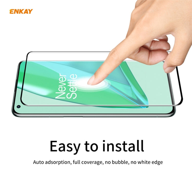 For OnePlus 9 Pro ENKAY Hat-Prince 0.26mm 9H 3D Explosion-proof Full Screen Curved Heat Bending Tempered Glass Film, 1 PCS, 2 PCS, 5 PCS