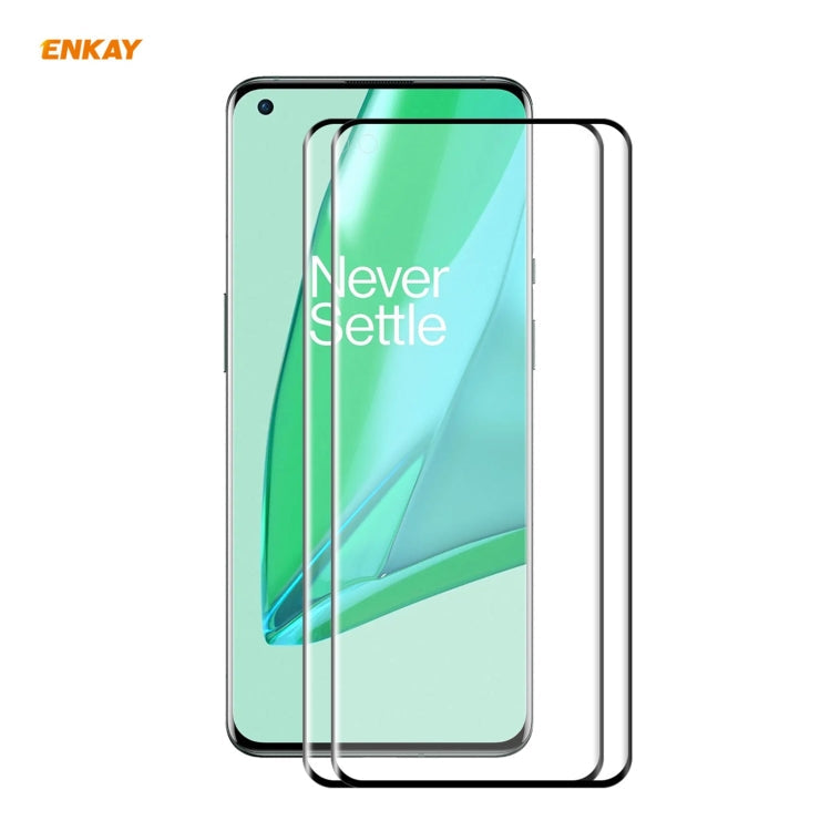 For OnePlus 9 Pro ENKAY Hat-Prince 0.26mm 9H 3D Explosion-proof Full Screen Curved Heat Bending Tempered Glass Film, 1 PCS, 2 PCS, 5 PCS