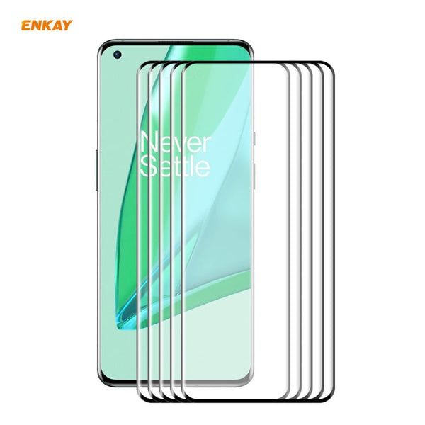 For OnePlus 9 Pro ENKAY Hat-Prince 0.26mm 9H 3D Explosion-proof Full Screen Curved Heat Bending Tempered Glass Film, 1 PCS, 2 PCS, 5 PCS