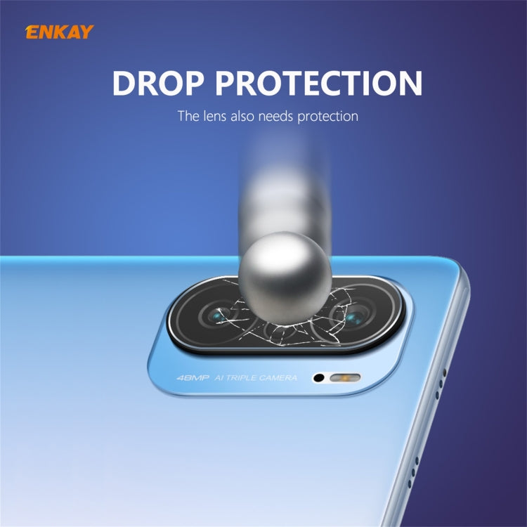 2 PCS Hat-Prince ENKAY 0.2mm 9H 2.15D Round Edge Rear Camera Lens Tempered Glass Film Protector, For Redmi K40 / K40 Pro / K40 Pro+, For Xiaomi Poco F3, For Redmi Note 10 Pro / Note 10 Pro Max, For Samsung Galaxy A52 / A72 (4G/5G)                      ...