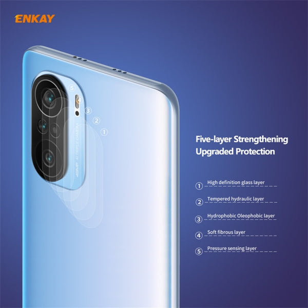 5 PCS Hat-Prince ENKAY 0.2mm 9H 2.15D Round Edge Rear Camera Lens Tempered Glass Film Protector, For Redmi K40 / K40 Pro / K40 Pro+, For Xiaomi Poco F3, For Redmi Note 10 Pro / Note 10 Pro Max, For Samsung Galaxy A52 / A72 (4G/5G)                      ...