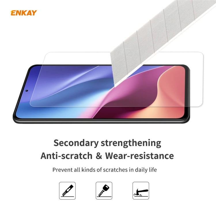 2 PCS ENKAY Hat-Prince 0.26mm 9H 2.5D Curved Edge Tempered Glass Film