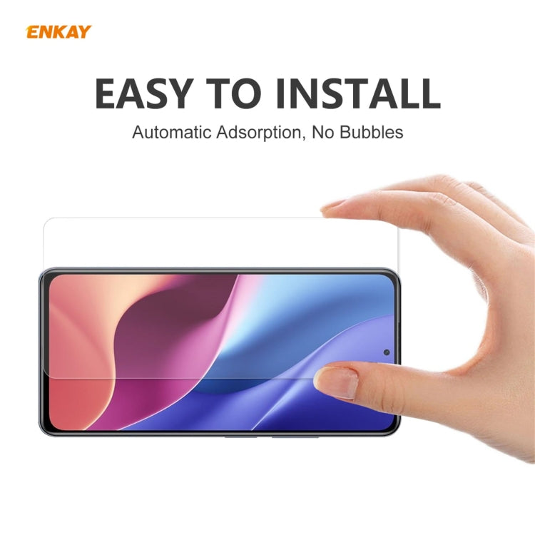 2 PCS ENKAY Hat-Prince 0.26mm 9H 2.5D Curved Edge Tempered Glass Film