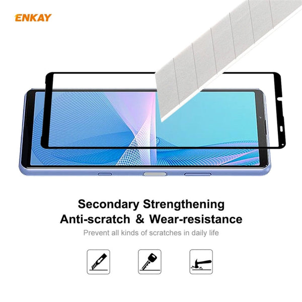 2 PCS ENKAY Hat-Prince Full Glue 0.26mm 9H 2.5D Tempered Glass Full Coverage Film, For Sony Xperia 10 III (2 PCS), For Sony Xperia 1 III (2 PCS), For Motorola Moto G10 / G20 / G30(2 PCS), For Motorola Moto G100 / G 5G Plus(2 PCS)
