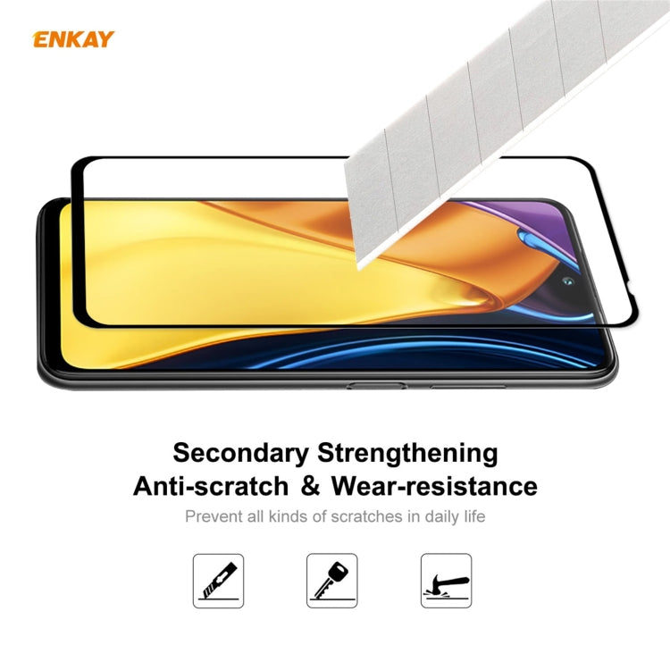 10 PCS ENKAY Hat-Prince Full Glue 0.26mm 9H 2.5D Tempered Glass Full Coverage Film