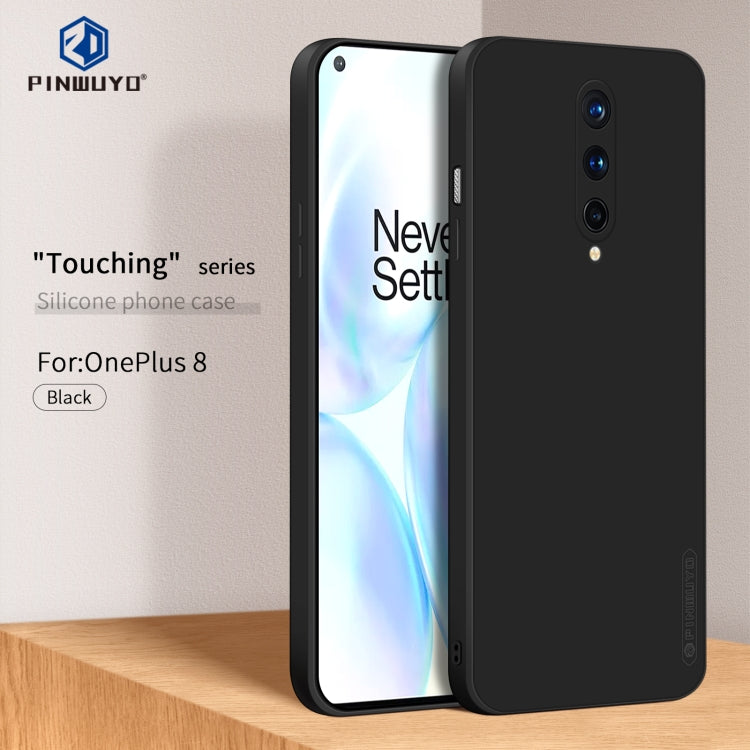 PINWUYO Touching Series Liquid Silicone TPU Shockproof Case, For OnePlus 8, For OnePlus 8 Pro, For OnePlus 8T