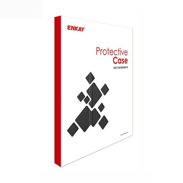 ENKAY 3-Folding Shockproof TPU Cover Custer Texture PU Leather Case with Pencil Slot & Holder & Sleep / Wake-up Function for iPad Pro 11 2021 / 2020