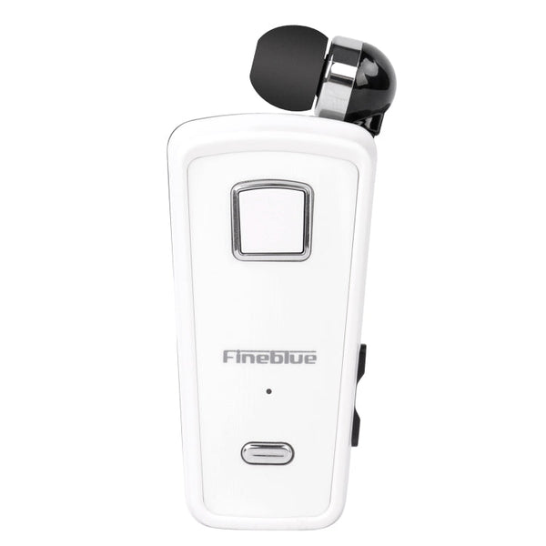 F980 CSR4.1 Retractable Cable Caller Vibration Reminder Anti-theft Bluetooth Headset, White